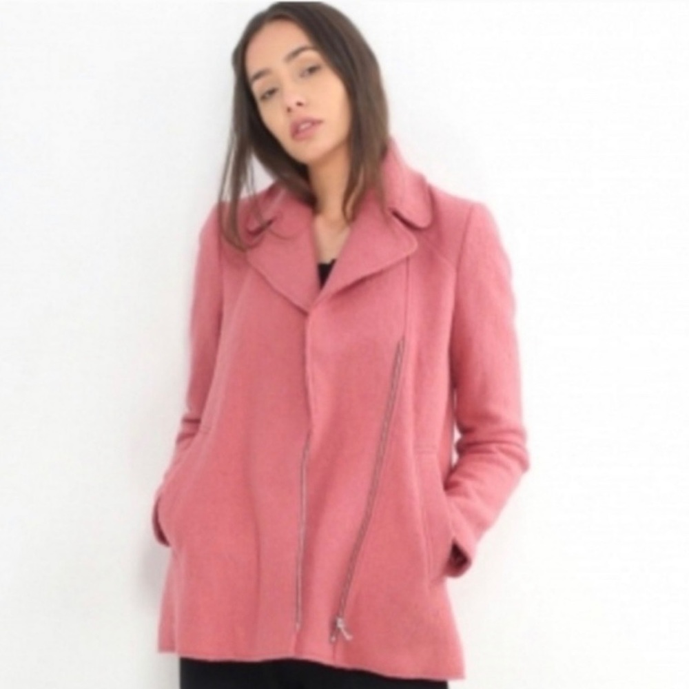 NWT Zara Trafulac Fuzzy Wool Coat